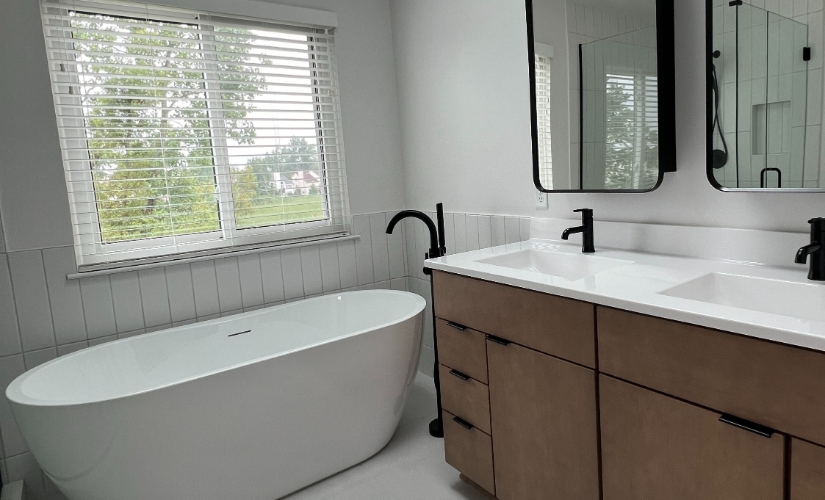 Open Feel Master Bath Bathroom near Ann Arbor Michigan